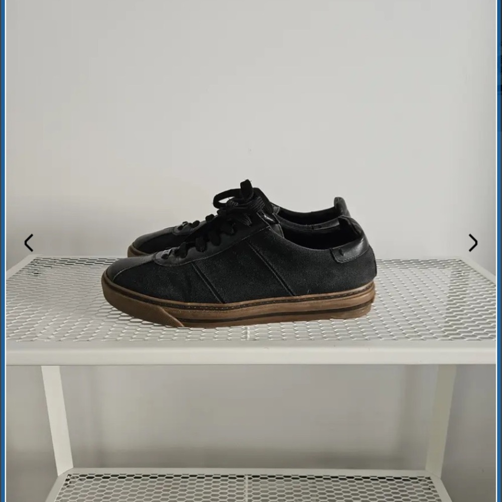 Louis Vuitton Leather Black Sneakers, authenticated through Grailed. Mens 9US.